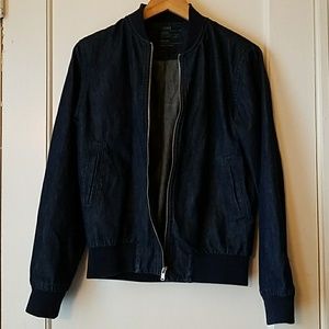 Mens Small Gap Denim Bomber Jacket